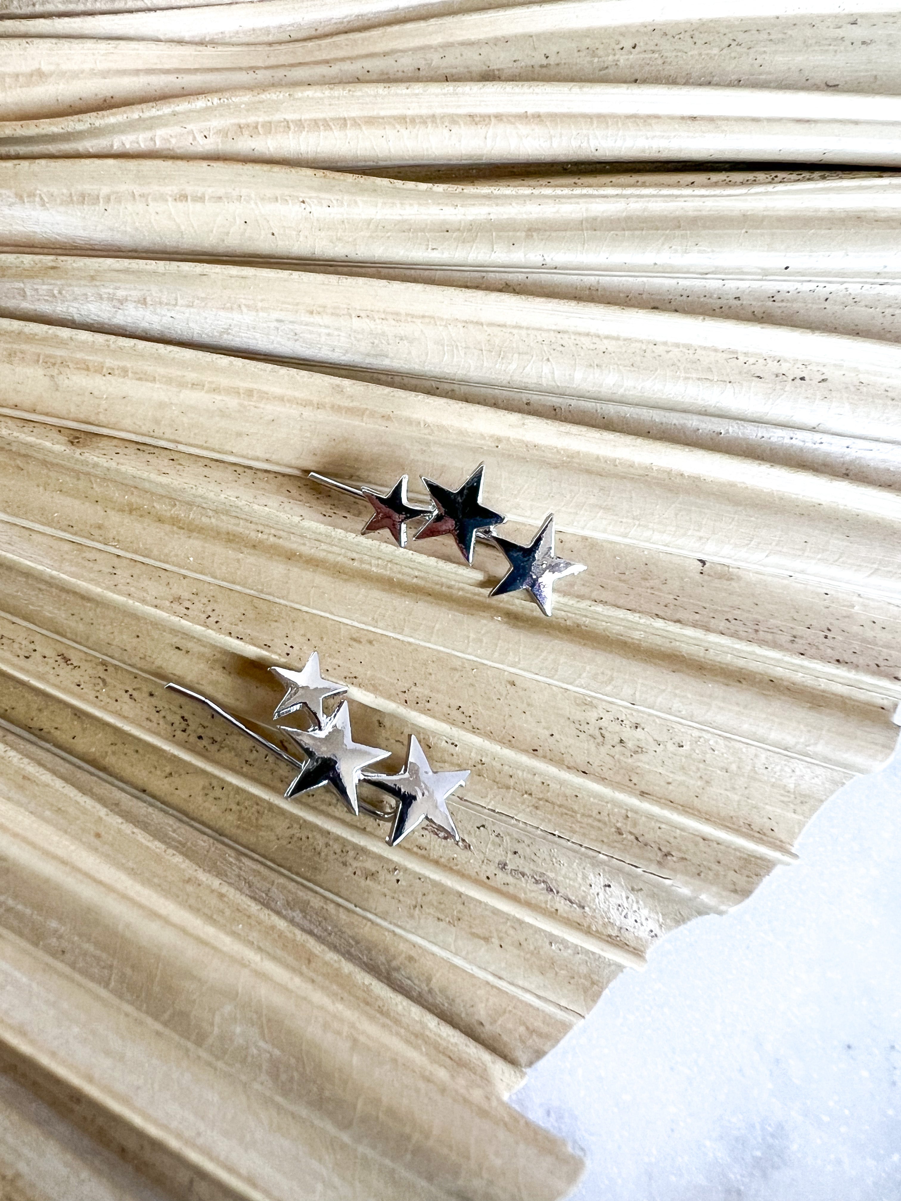 MultiStar Silver Earrings