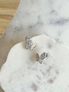 Claudia Butterfly Earrings - Silver