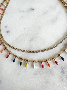 Multicolor Double Layered Anklet