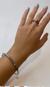 Silver Twist Bangle