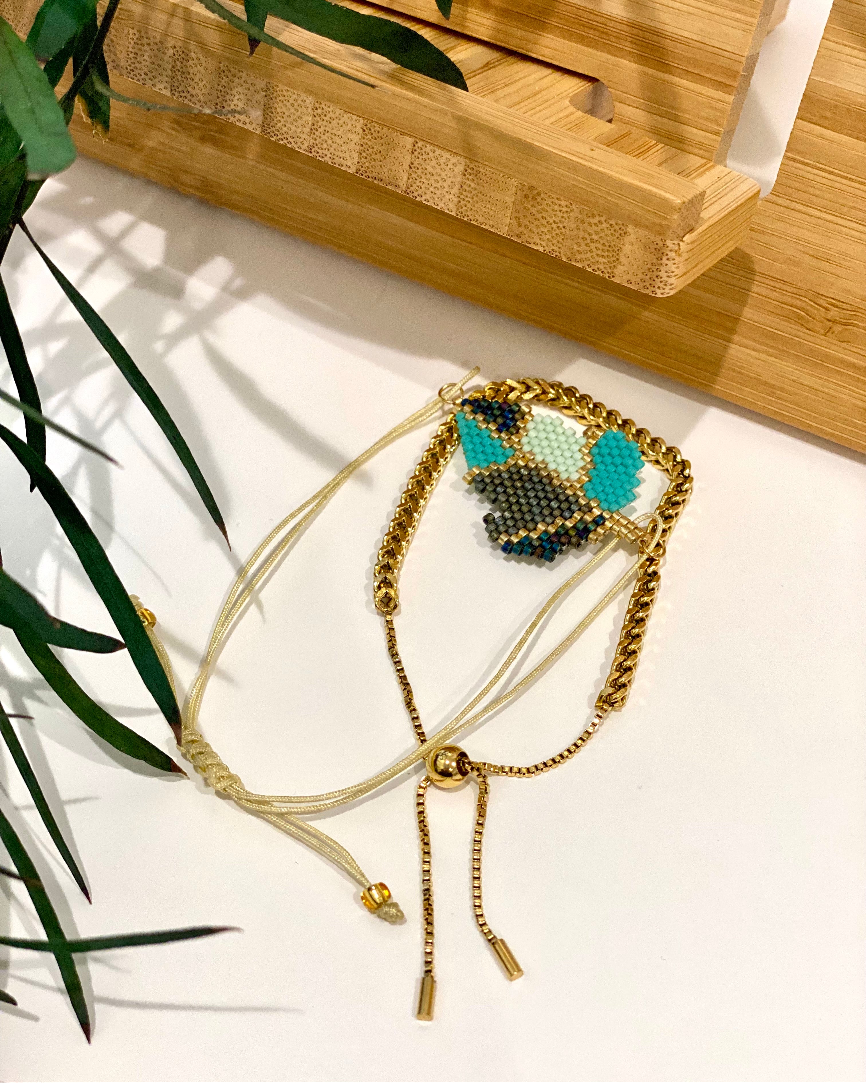 Leaf Beaded Bracelet