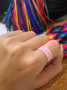 Braided Baby Pink Ring