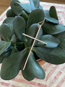 Large Full Zirconium Cross Necklace