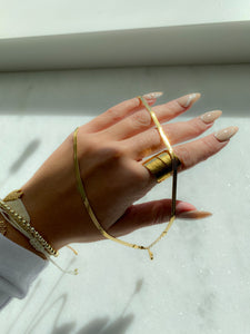 Golden Herringbone Necklace