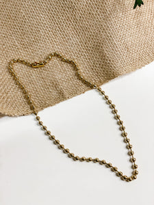 Golden Ball Bead Necklace