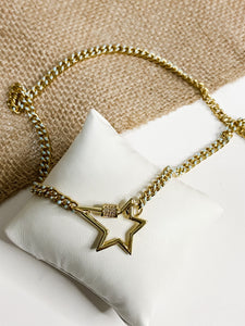 Infinity Star Cuban Link Necklace