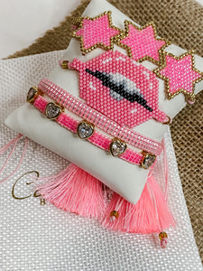 Lips & Star - Pink Bracelet Set