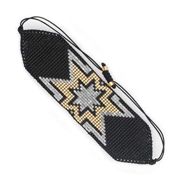 Black Star Beaded Bracelet Set