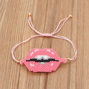 Lips & Star - Pink Bracelet Set