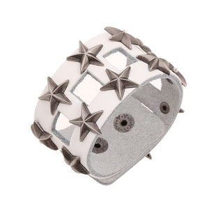 Vegan Leather Star Bracelet